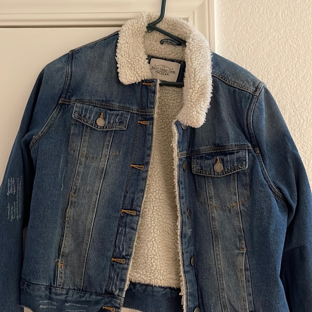 Denim Sherpa jacket